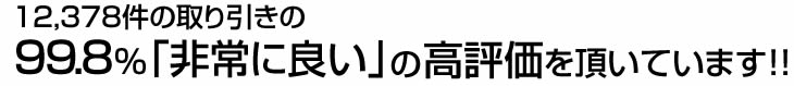 12,378件の取り引きの99.8%「非常に良い」の高評価を頂いています!!